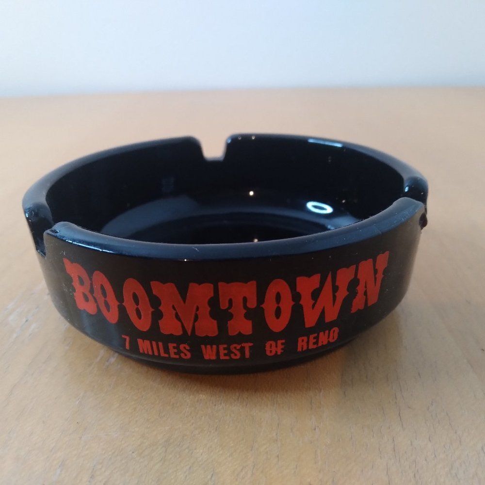 Vintage Boomtown Reno Nevada Ashtray Ceramic 3"